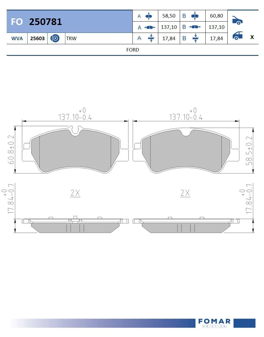 Brake Pad Set, disc brake